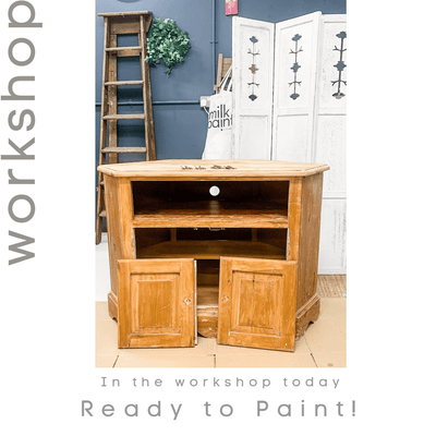Ready to Paint - Pine TV Cabinet Makeover Part 2