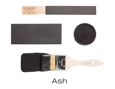 Ash | Darkest Grey | Fusion Mineral Paint | 37ml & 500ml - Vintage Attic Sevenoaks