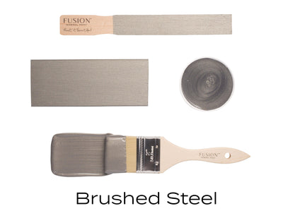 Brushed Steel | Metallic Paint | 37ml, 250ml - Vintage Attic Sevenoaks