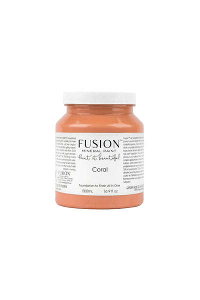 Coral | Peachy Orange | 37ml & 500ml | Fusion™ Mineral Paint - Vintage Attic Sevenoaks