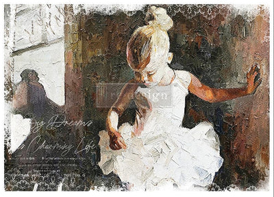'Dancer' A1 Decoupage Rice Paper (Mulberry Tissue) | Large 23.4″X33.1″ - Vintage Attic Sevenoaks