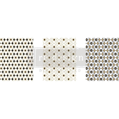 Decor Transfers | Redesign With Prima | MOROCCAN DIAMONDS | 8.5" X 11" 3 SHEETS - Vintage Attic Sevenoaks