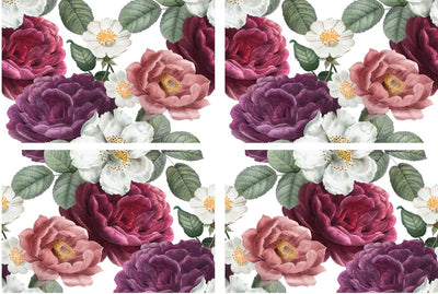 'Floral Romance' | Decor Transfers | Large Transfer | 68 x 81 cm - Vintage Attic Sevenoaks