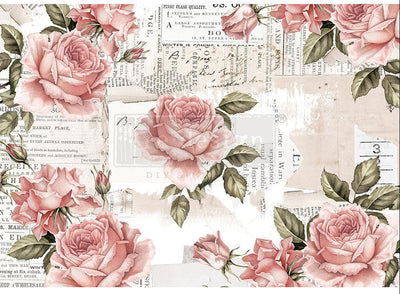 'Floral Sweetness' Decoupage Rice Paper | Redesign With Prima | 11.5" X 16.25" - Vintage Attic Sevenoaks