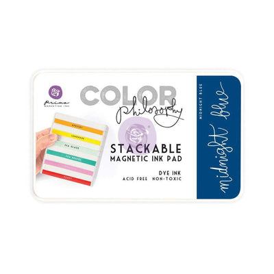 Midnight Blue Colour Ink Pad | For Clear Cling Stamps | Color Philosophy Permanent Ink - Blue - Vintage Attic Sevenoaks