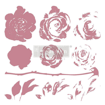 'Mystic Rose' Clear Decor Stamp | Redesign With Prima | 12" X 12" - Vintage Attic Sevenoaks