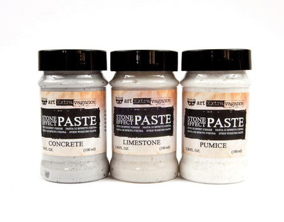 Pastes | Patina Effect Paste | Art Extravagance | STONE EFFECT PASTE | 3 x 50ml pots - Vintage Attic Sevenoaks