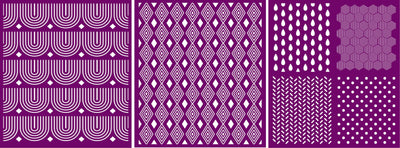 'Patterns' | Silk Screen Stencils | 8" X 10" | 3 Designs - Vintage Attic Sevenoaks