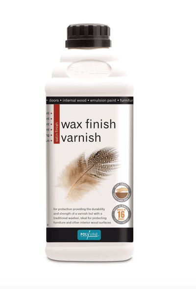 Polyvine Clear Wax Finish Varnish 500ml, 1 Litre - Satin - Vintage Attic Sevenoaks