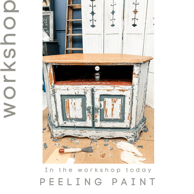 Peeling Paint - Pine TV Cabinet Makeover Part 1