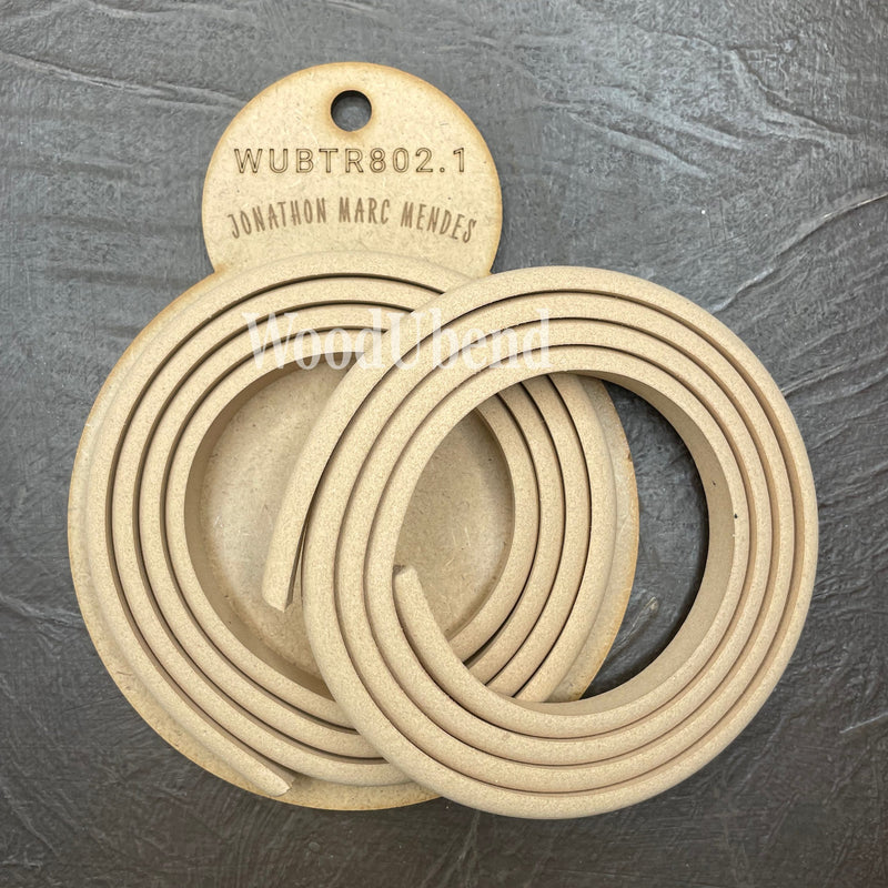 THIN SEMI-CIRCLE TRIMS | WoodUbend pair of trimmings | TR802.1