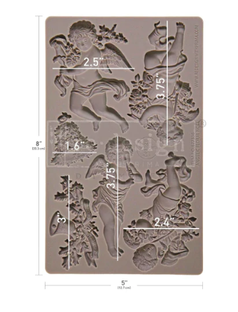 ANGELIC FLORAL NOEL | Moulds | Redesign With Prima | 5" X 8"