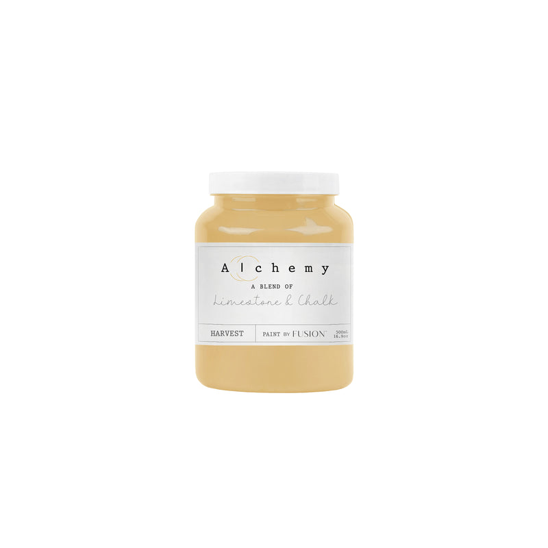 Harvest is a vintage yellow with golden undertones, capturing the warmth and richness of autumn. This gentle hue evokes comfort and a touch of nostalgic charm.