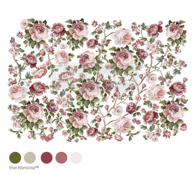 BLUSHING BLOOMS SYMPHONY Decor Transfer
by Prima Redesign with Kacha

Décor Transfers® by Redesign with Kaćha – Blushing Blooms Symphony features soft pink roses and cascading greenery, infusing a sense of timeless romance into furniture and home décor.
