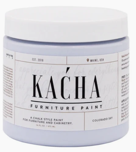 COLORADO SKY
Chalk Style Furniture Paint

Transform your furniture and cabinetry with Colorado Sky, a water-based chalk-style paint that brings serene sophistication to any interior. This soft blue hue, inspired by dawn skies, features cool undertones that establish a calming, peaceful atmosphere ideal for bedrooms, studies, and relaxation spaces. The chalk finish delivers a velvety, matte appearance that enhances vintage and contemporary pieces alike.&nbsp;

Please note: screen colours may vary from the ac