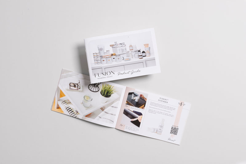 FUSION PRODUCT GUIDE | Paint Guide |&nbsp;

All of your questions are addressed right here! Our 60+ page Fusion Mineral Paint product guide is packed with inspiration, showcasing our entire product range and providing you with everything you need to know, along with fresh, fun ideas to help you Paint it Beautiful!

We&