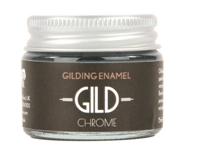 SILVER CHROME
Gild Acrylic Enamel Paint
15ml

SILVER CHROME metallic enamel paint delivers a stunning mirror-like finish with uncompromising pigment quality and exceptional shine. This innovative formula features remarkable fluidity that applies effortlessly, self-levelling to create a flawless, reflective surface reminiscent of liquid silver. The ultra-smooth coverage requires no topcoat, thanks to built-in protective properties that resist tarnishing. Ideal for gilding frames, detailing furniture and hard