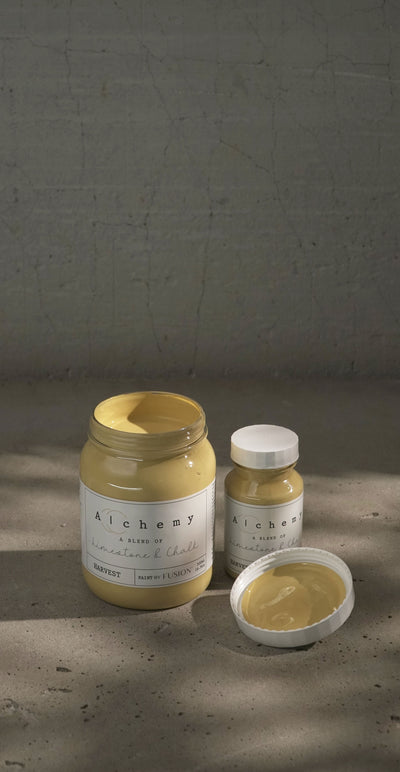 Harvest is a vintage yellow with golden undertones, capturing the warmth and richness of autumn. This gentle hue evokes comfort and a touch of nostalgic charm.