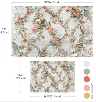 JARDIN FLEURI | Decoupage Tissue Paper | Redesign with Prima | 19.5"x20" &amp; A3&nbsp;

NEW COLLECTION 2025
