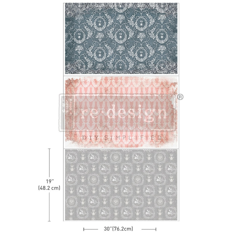 Delicate Charm triple pack decoupage tissue decor paper Redesign with Prima