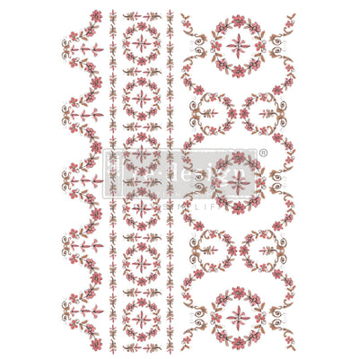 Flower Garland Annie Sloan Decor furniture transfer, Redesign with Prima