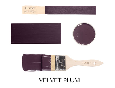 Velvet Plum fusion mineral paint brush strokes