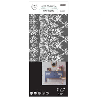 VINTAGE WALLPAPER | Decor Transfers | Redesign With Prima |  | 6" X 12"