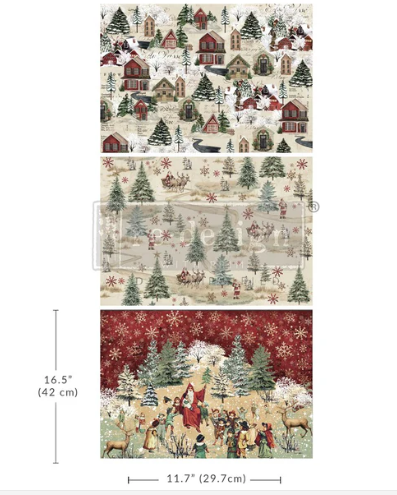WHIMSICAL WOODLAND&nbsp;
Decoupage Fibre Tissue Paper by Redesign with Prima&nbsp;&nbsp;

Charming, peaceful, and full of nostalgic warmth— Whimsical Woodland A3 Decoupage Fibre brings the magic of the season to your holiday creations.&nbsp;

To apply, measure and cut the needed amount, brush Decoupage Gel onto the prepared surface, lay the fibre paper on top, and smooth it with the Scraper Tool or Brayer. A final coat of Decoupage Gel enhances durability and gives a flawless, blended finish.
Only by Redesi