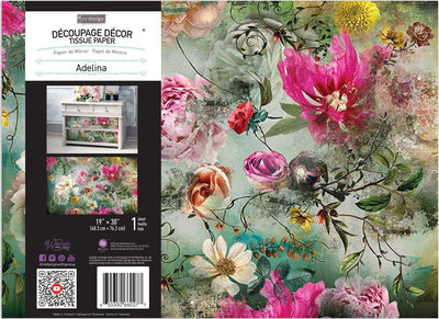 'Adelina' | Decoupage Decor Tissue Paper | Redesign with Prima | 19" x 30" 1 Sheet - Vintage Attic Sevenoaks