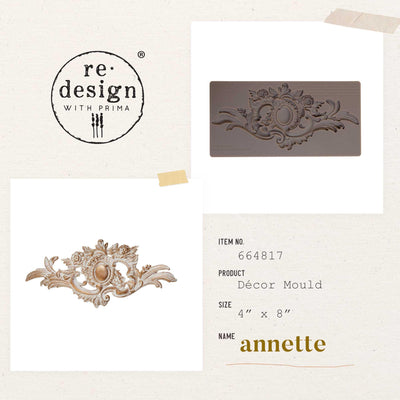 'Annette' | Decor Mould | 4" X 8" - Vintage Attic Sevenoaks