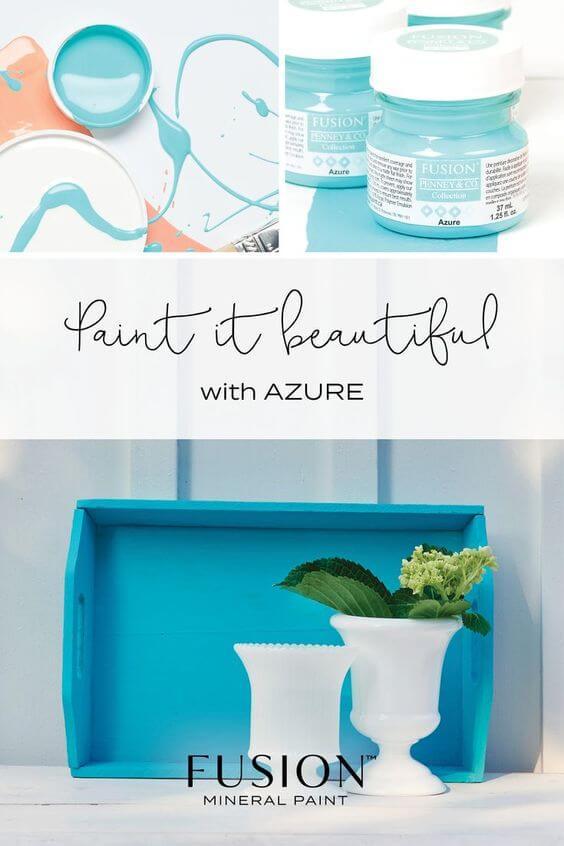 Azure | Turquoise | Fusion Mineral Paint | 37ml & 500ml - Vintage Attic Sevenoaks