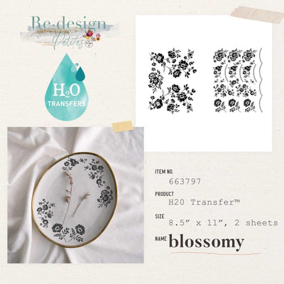 'Blossomy' | H20 Transfers | 8.5" X 11" 2 SHEETS - Vintage Attic Sevenoaks