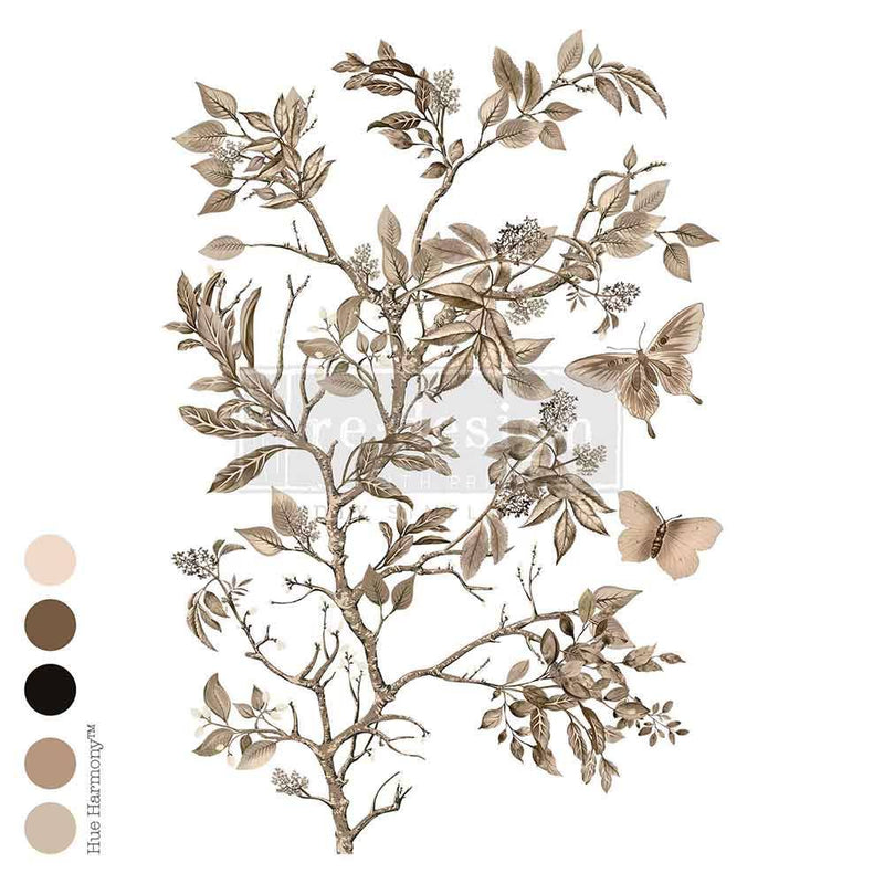BRANCH HARMONY

Large Transfer by Redesign with Prima&nbsp;&nbsp;

Graceful branches, delicate leaves, and soft butterflies come together in Branch Harmony Decor Transfers®, a detailed design full of quiet movement and natural charm. Rendered in elegant sepia tones, this transfer adds a vintage botanical touch to dressers, cabinets, or canvas panels—perfect for neutral palettes and subtle, sophisticated projects.