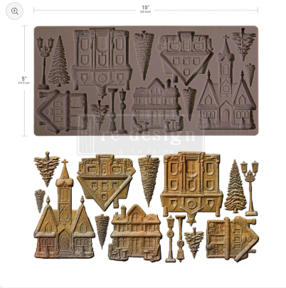 CHRISTMAS VILLAGE | Decor Mould | Redesign with Prima | 5" X 10"