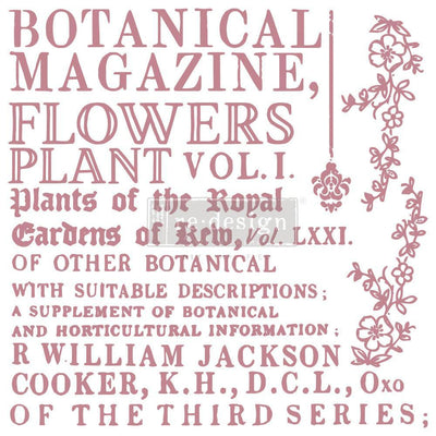 Clearly Aligned Clear Cling Stamps | Re-Design Prima Decor | Botanical Encyclopedia - Vintage Attic Sevenoaks