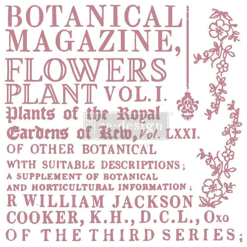 Clearly Aligned Clear Cling Stamps | Re-Design Prima Decor | Botanical Encyclopedia - Vintage Attic Sevenoaks