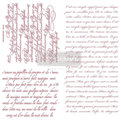 Clearly Aligned Clear Cling Stamps | Re-Design Prima Decor | Vintage Script - Vintage Attic Sevenoaks