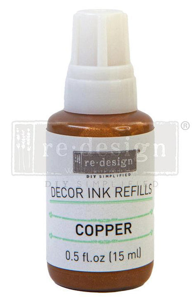 Colour Ink Refill | For Clear Cling Stamps | Re-Design Prima Decor | COPPER - Vintage Attic Sevenoaks
