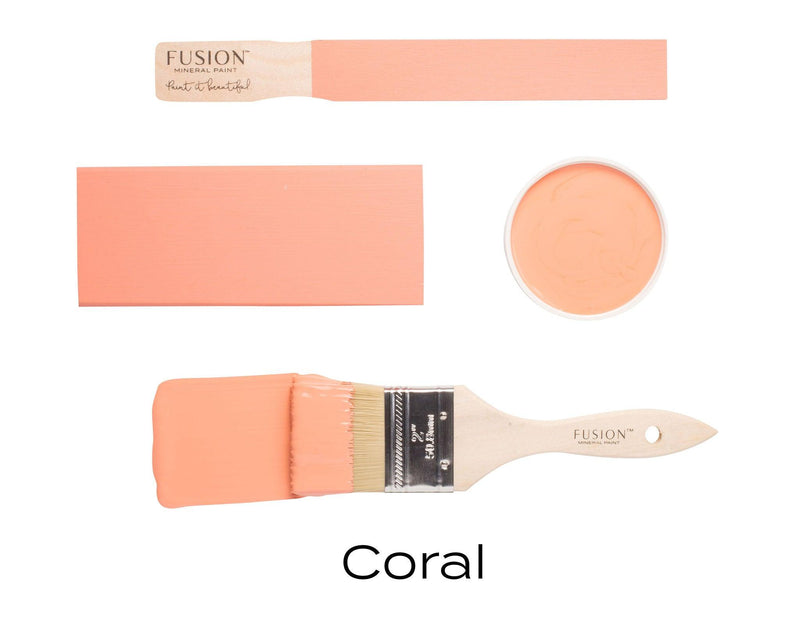Coral | Peachy Orange | 37ml & 500ml | Fusion™ Mineral Paint - Vintage Attic Sevenoaks
