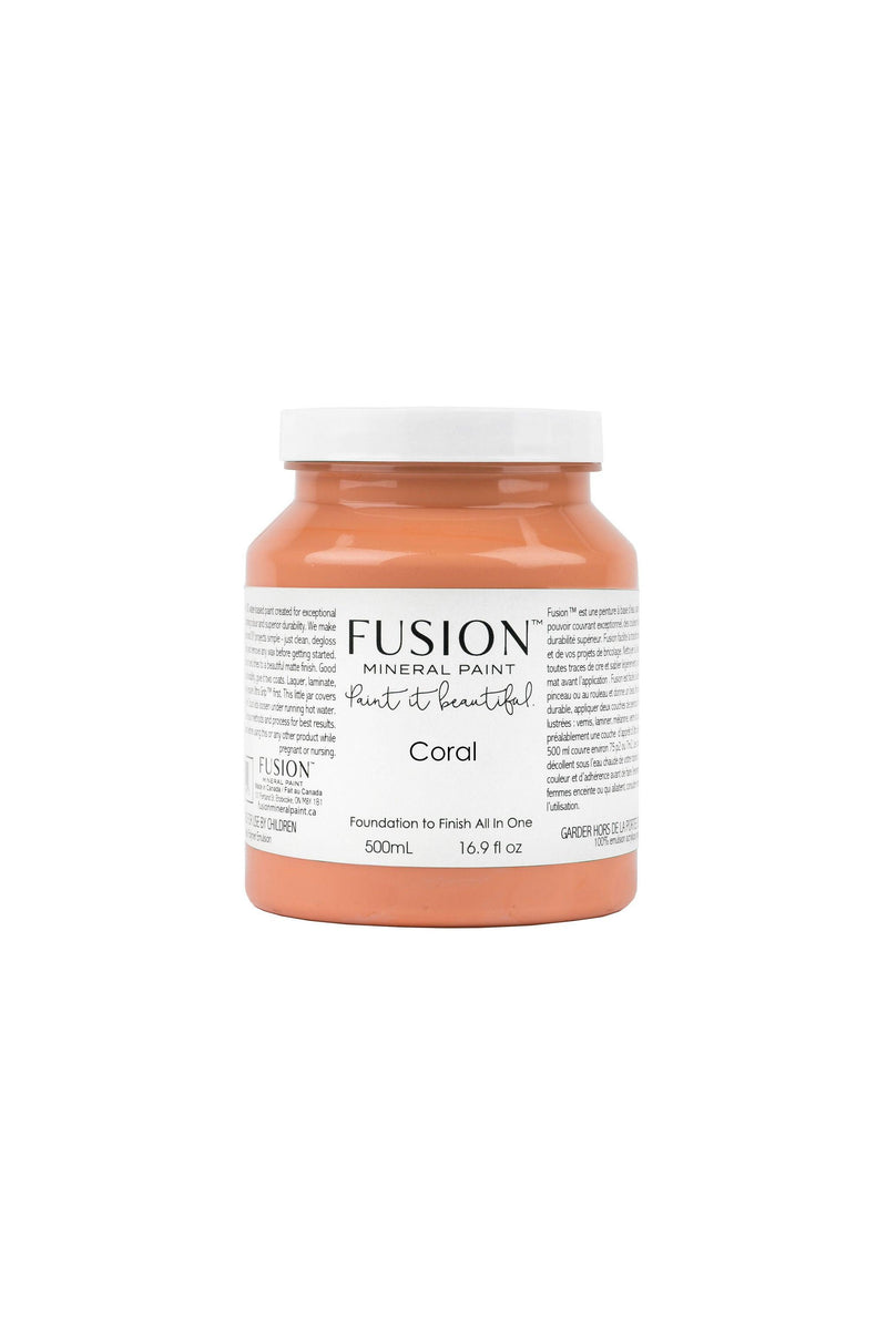 Coral | Peachy Orange | 37ml & 500ml | Fusion™ Mineral Paint - Vintage Attic Sevenoaks