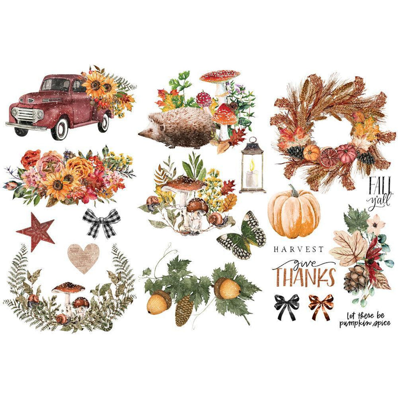Decor Transfers | Redesign With Prima | AUTUMN ESSENTIALS | 6" X 12" 3 SHEETS - Vintage Attic Sevenoaks
