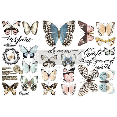 Decor Transfers | Redesign With Prima | PAPILLON COLLECTION | 6" X 12" 3 SHEETS - Vintage Attic Sevenoaks