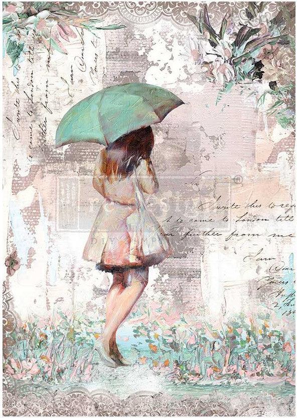 Decoupage Fibre Papers A1 | Redesign with Prima | Rainy Afternoon - Vintage Attic Sevenoaks