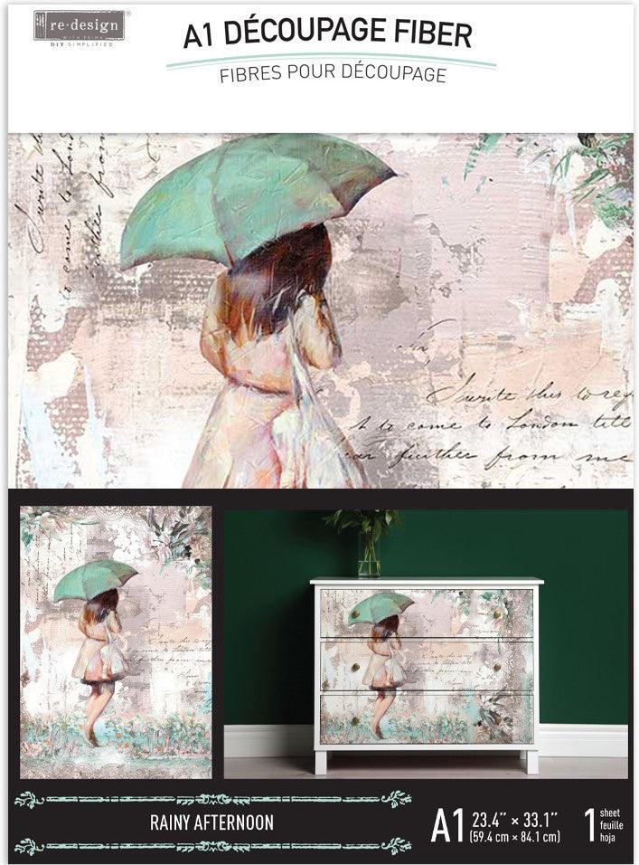 Decoupage Fibre Papers A1 | Redesign with Prima | Rainy Afternoon - Vintage Attic Sevenoaks