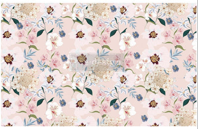 Decoupage Tissue Paper | Redesign With Prima | BLUSH FLORAL | 19" X 30" - Vintage Attic Sevenoaks