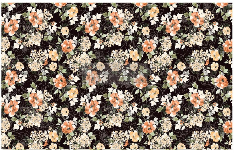 Decoupage Tissue Paper | Redesign With Prima | MIDNIGHT AMBER | 19" X 30" 1 x sheet *New* - Vintage Attic Sevenoaks