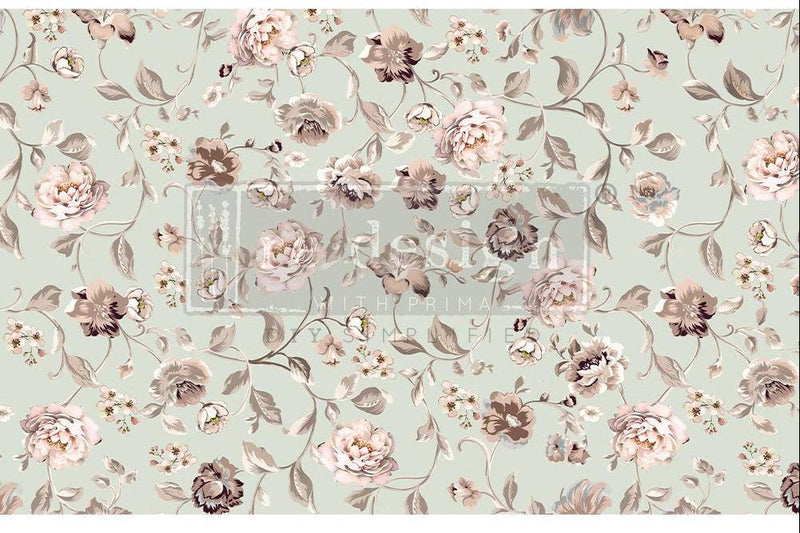 Decoupage Tissue Paper | Redesign With Prima | NEUTRAL FLORALS | 19" X 30" 1 x sheet - Vintage Attic Sevenoaks