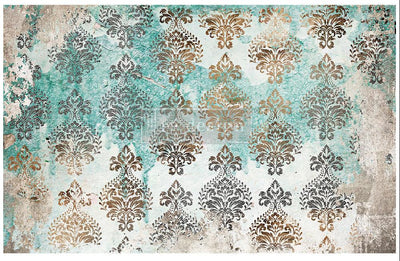 Decoupage Tissue Paper | Redesign With Prima | PATINA FLOURISH | 19" X 30" 1 x sheet *New* - Vintage Attic Sevenoaks
