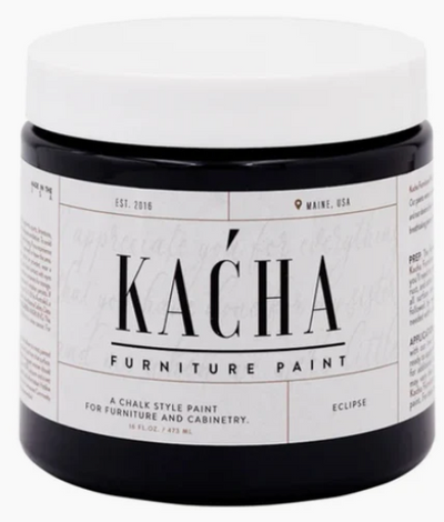 ECLIPSE
Chalk Style Furniture Paint

Master timeless sophistication with Eclipse, a pure black furniture paint that transcends design trends. This water-based chalk-style formula delivers an authentic, undertone-free black finish that works seamlessly across modern minimalist and classical traditional interiors alike. The deep, rich colour creates striking contrast, anchors layered schemes, and adds architectural definition to any piece. Whether refinishing statement cabinets, dining tables, or bedroom furn