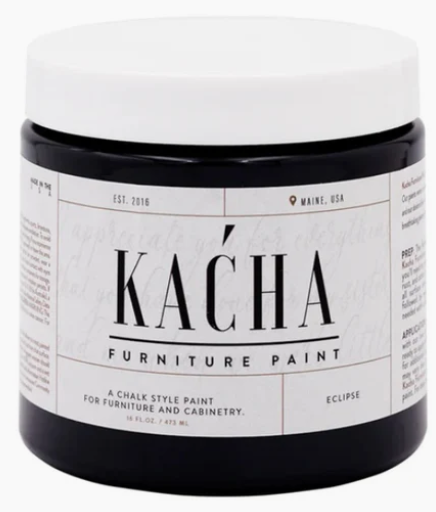 ECLIPSE
Chalk Style Furniture Paint

Master timeless sophistication with Eclipse, a pure black furniture paint that transcends design trends. This water-based chalk-style formula delivers an authentic, undertone-free black finish that works seamlessly across modern minimalist and classical traditional interiors alike. The deep, rich colour creates striking contrast, anchors layered schemes, and adds architectural definition to any piece. Whether refinishing statement cabinets, dining tables, or bedroom furn